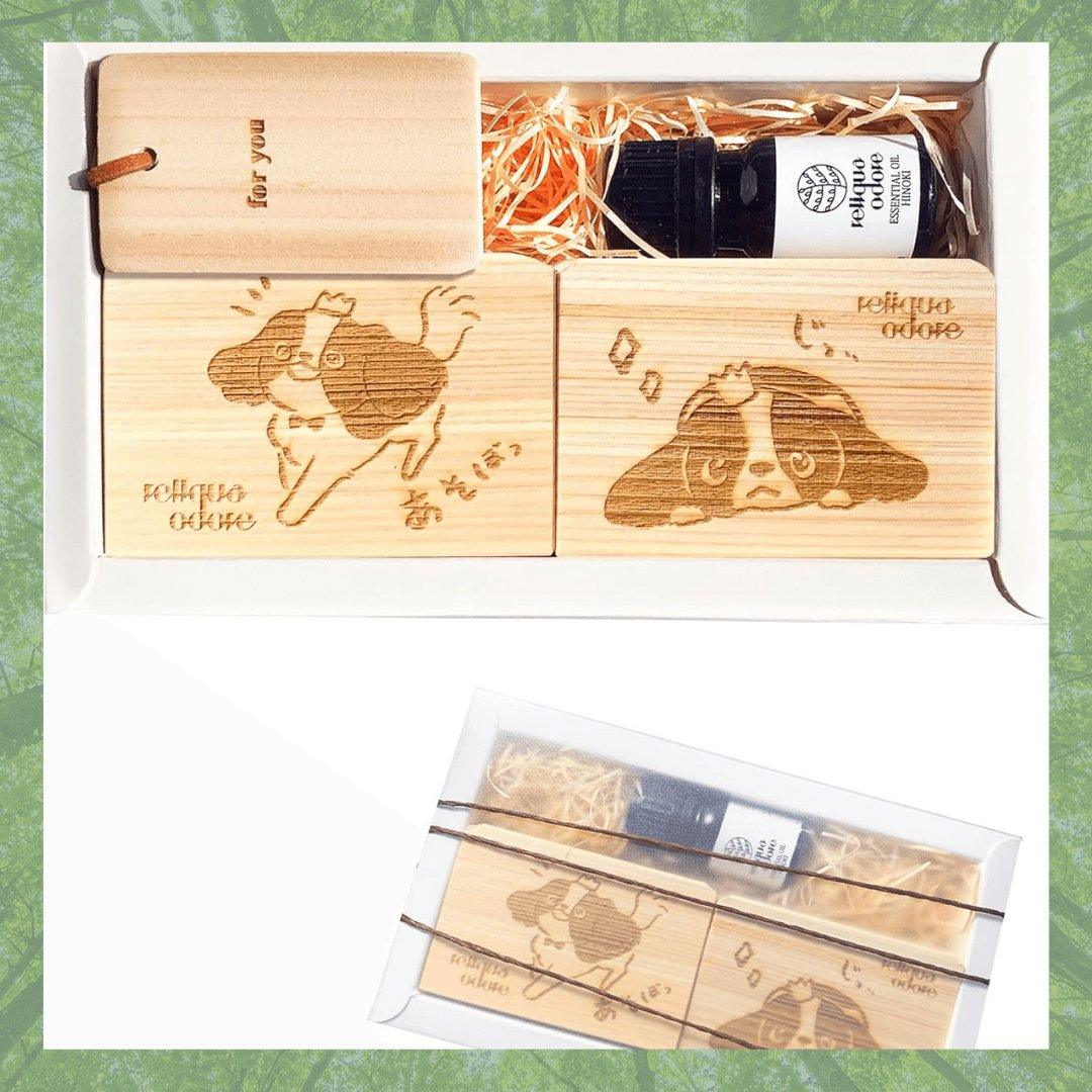 100% Japan Natural Hinoki Lumber Aroma Dish（Cat） - JapanHapiness