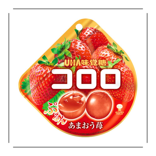 Japan Amaou Strawberry Gummy Candies Cororo - JapanHapiness
