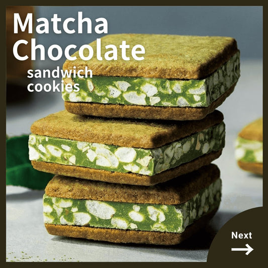 Sanemori Cha no Fuku / Matcha Chocolate sandwich cookies - JapanHapiness